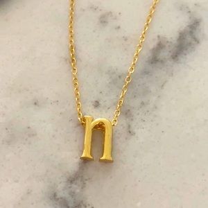 Gold N necklace. Never worn.